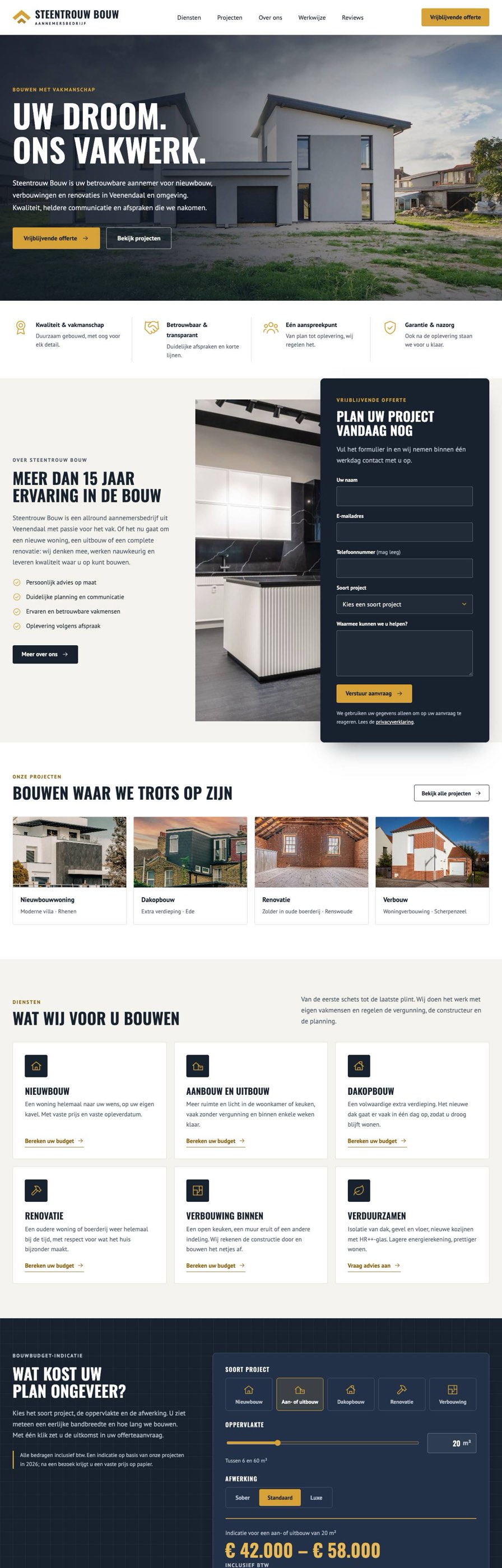 Homepage van Steentrouw Bouw