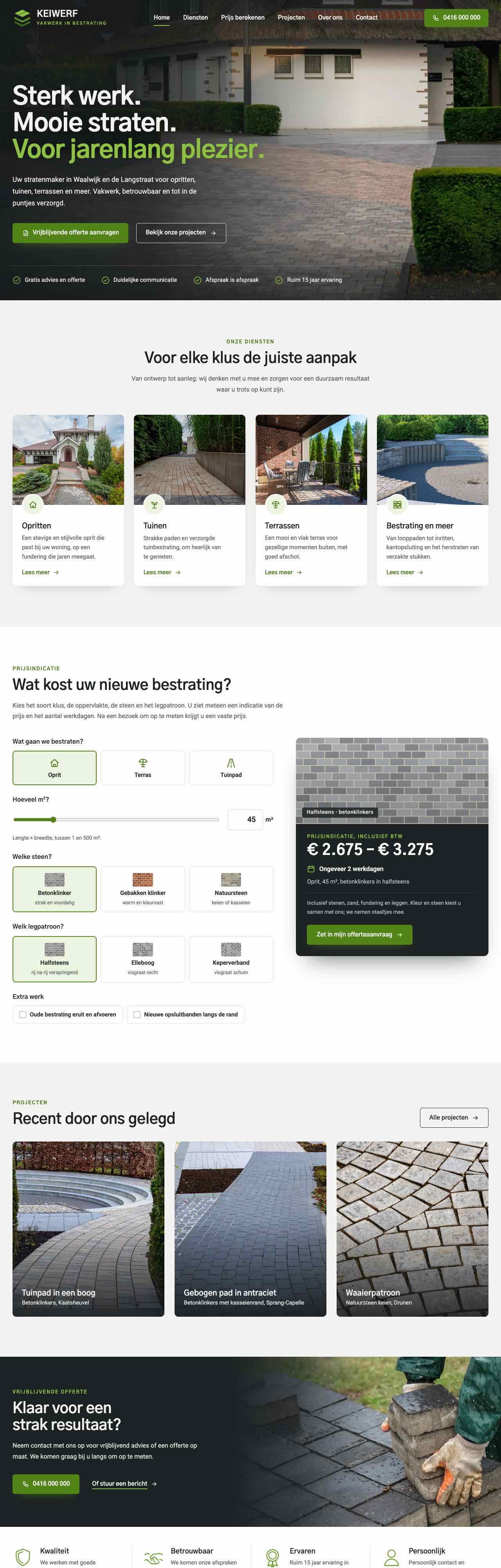Homepage van Keiwerf Bestrating