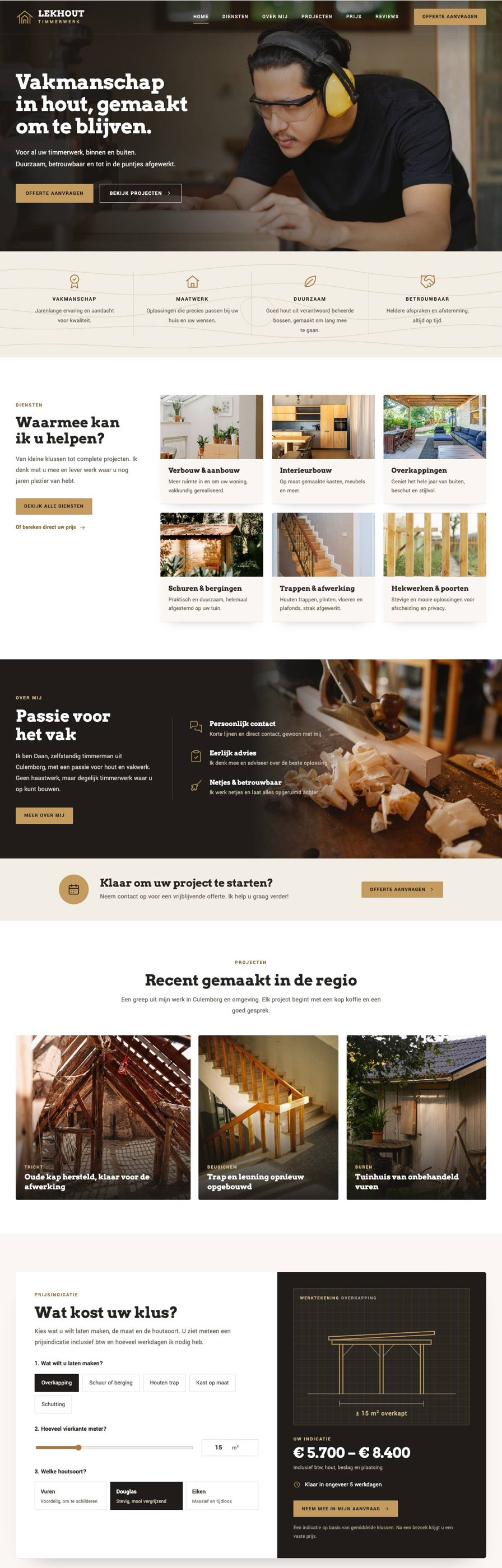 Homepage van Lekhout Timmerwerk